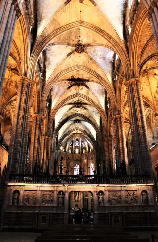Inside Barcelona Cathedral