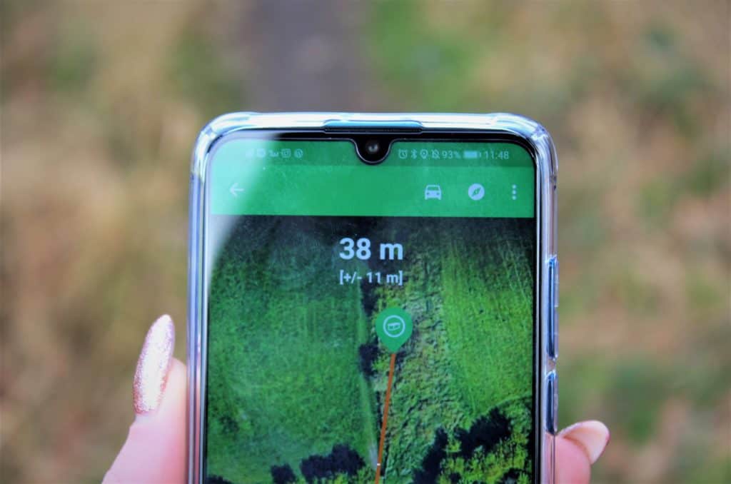 Geocache trail on app